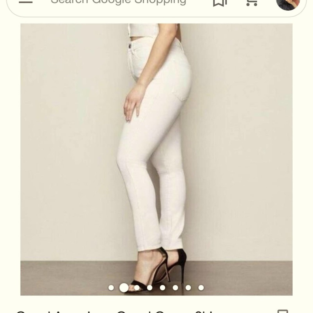 Free top- Good American good curve skinny crop jeans